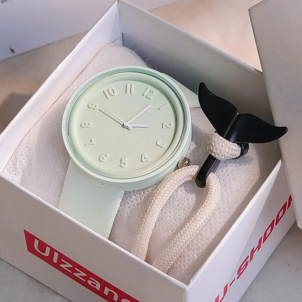 Fashion Makaron Simple Women's Quartz Watch Ins High Beauty Student Man And Women Style Round Leisure Vintage Wristbatch