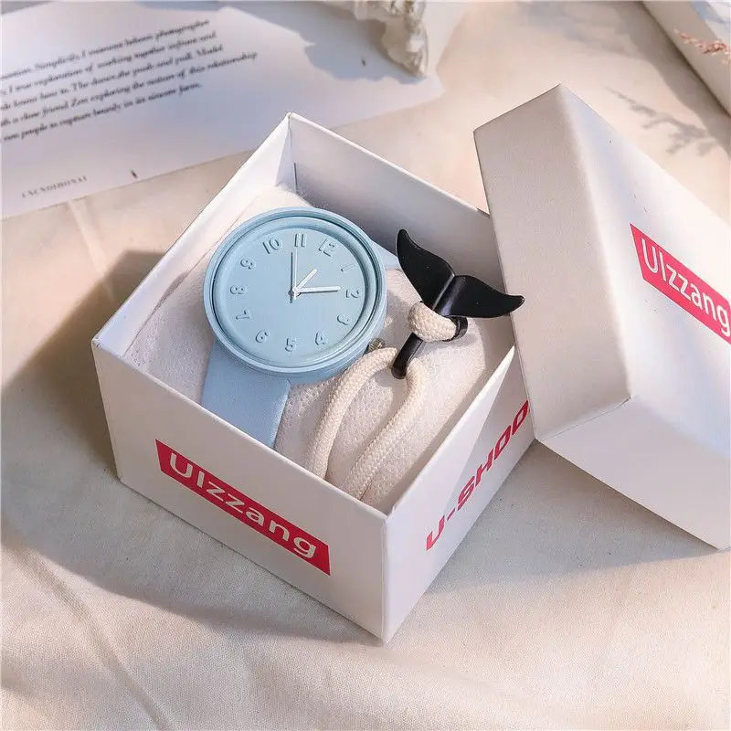 Fashion Makaron Simple Women's Quartz Watch Ins High Beauty Student Man And Women Style Round Leisure Vintage Wristbatch