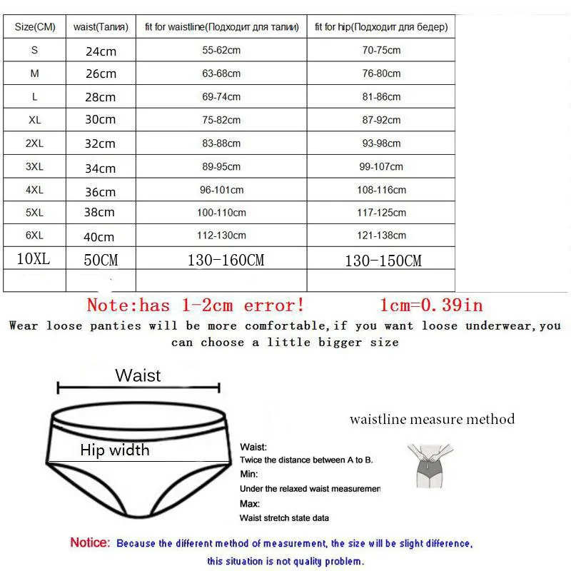 10XL 150kg 160kg 180kg Women Extra Large Super Plus Size Underwear Pants High Waist Cotton Breathable Triangle Shorts Lingerie