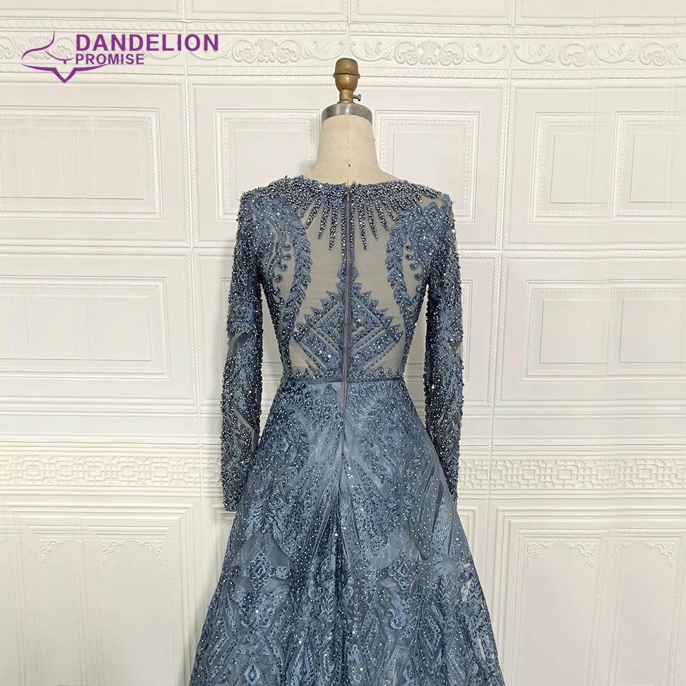 Luxury Handmade Beading Long Sleeve Celebrity Dresses 2020 Dubai Arabic Muslim Elegant Lace Formal Evening Party Gown