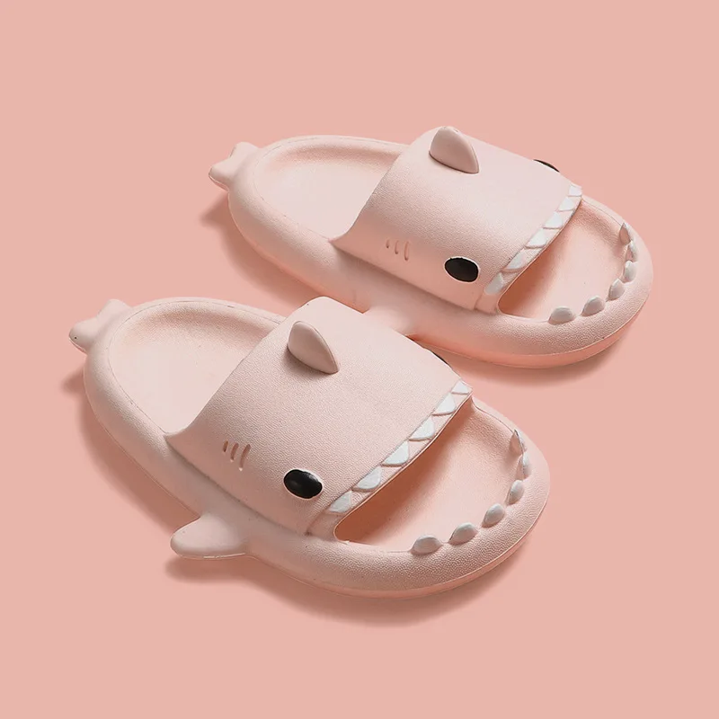 Children Slippers Cartoon Shark Sandals Summer Boys Girls Baby Kids Shoes Soft Sole Anti-Slip