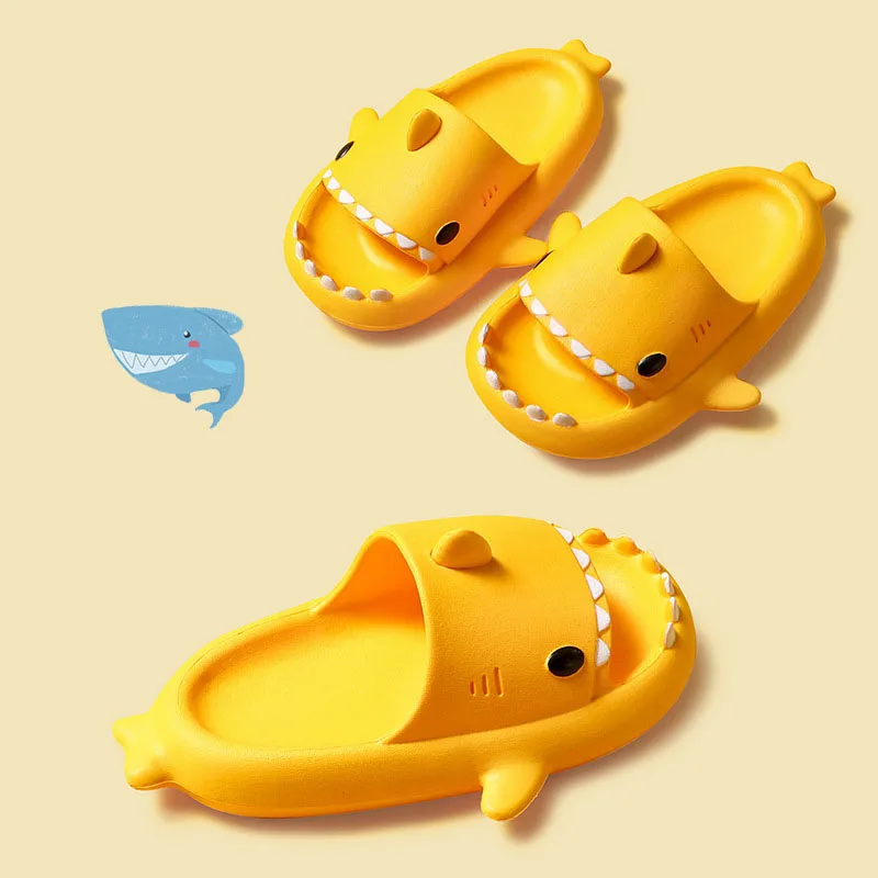 Children Slippers Cartoon Shark Sandals Summer Boys Girls Baby Kids Shoes Soft Sole Anti-Slip