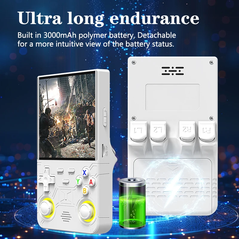 R36 Ultra Pocket Handheld Gaming Hardware, WIFI Supported, 4 Inch IPS Display, Open‑Source Retro Portable Game Device