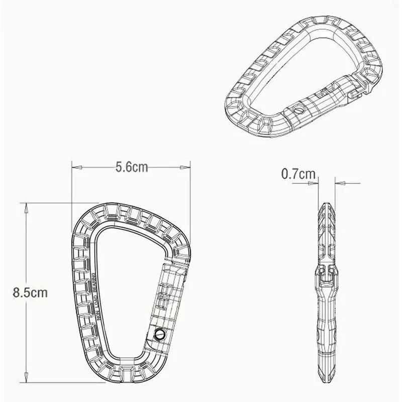 1-10Pcs Military tactical carabiner Clips Accessories D-Ring Buckle Mountaineering Carabiner Backpack Hanging Key Outdoor gadget