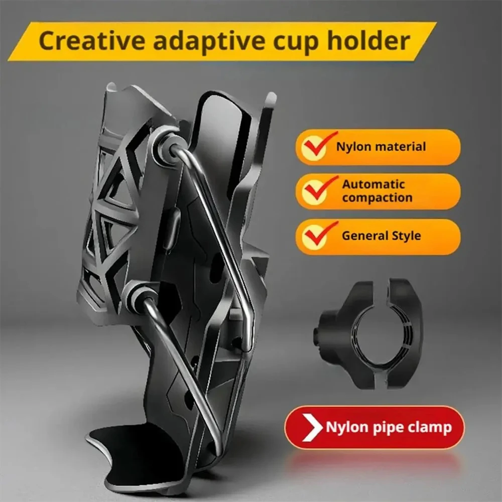 Adjustable Motorcycle Bike Cup Holder Handlebar Water Bottle Bike Mount For 32-77mm For Harley Honda Suzuki Yamaha,Kawasaki KTM