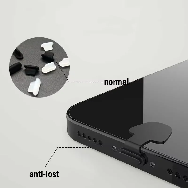 Type-C Anti-Dust Plugs, Silicone Cover & Anti-Lost Stopper for DJI Mini 3 Pro & All Type-C Devices Charging Ports