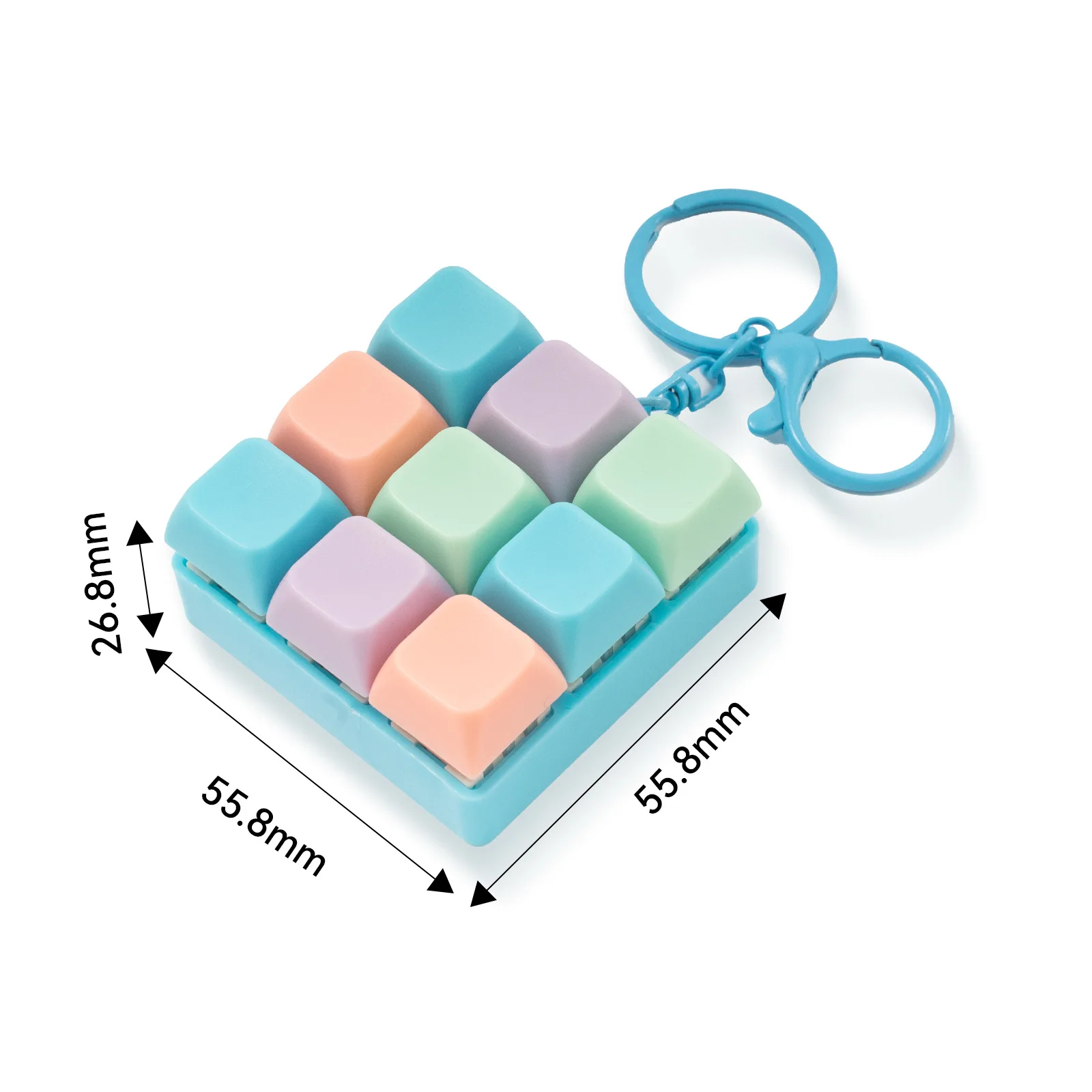 One/Nine-key Fingertip Pressing Key Keychain Adult Stress-relieving Finger Keyboard Game Key Chain Stress-relieving Magic Toy