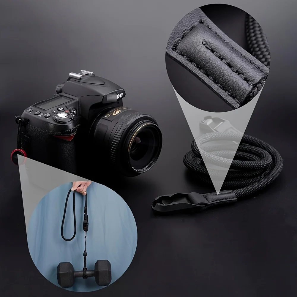 Quick Release Round Rope Camera Strap Fast Detachable Shoulder Strap for DSLR Mirrorless Camera Adjustable Camera Neck Strap