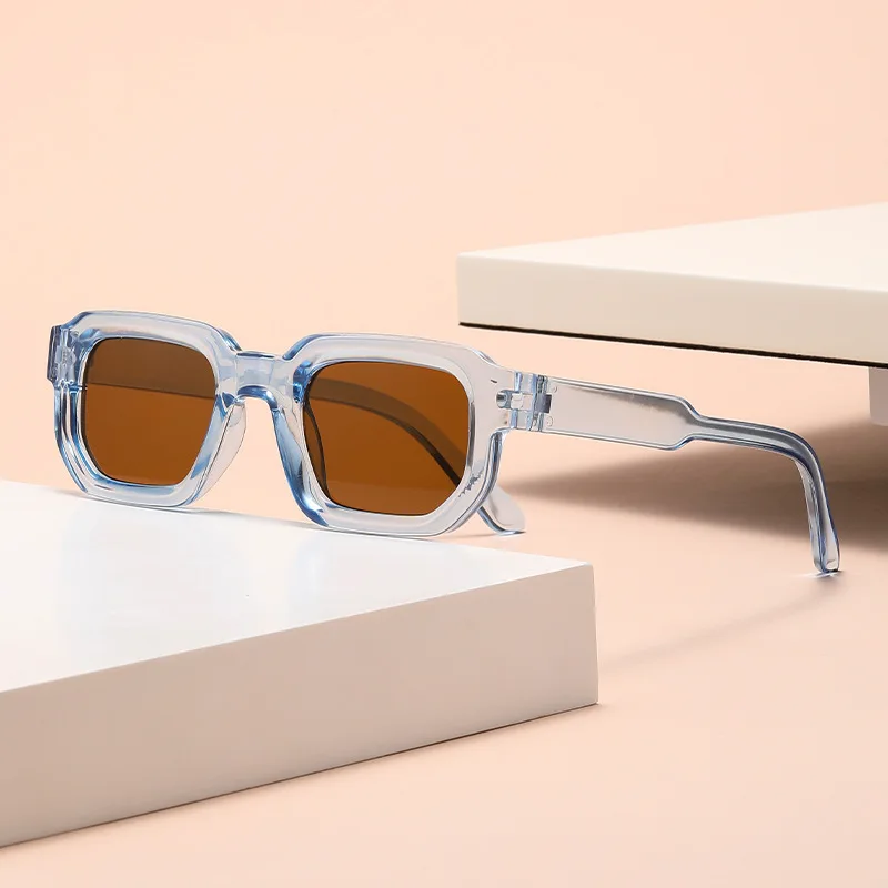 6PCS/Set Women Vintage Rectangle Frame Sunglasses Fashion Retro Sun Glasses Luxury Brand Design Glasses Eyewear Men Goggle