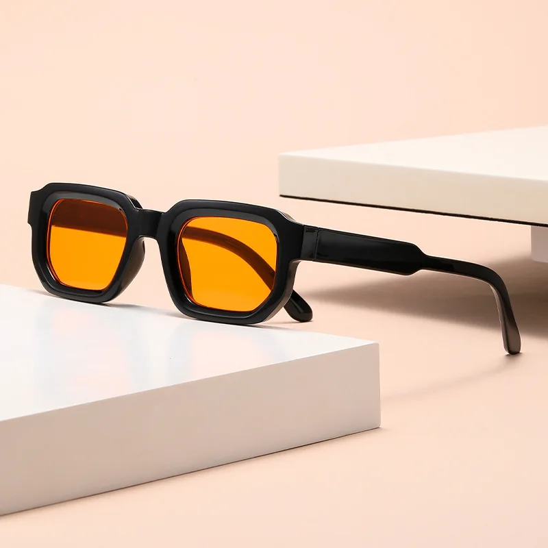 6PCS/Set Women Vintage Rectangle Frame Sunglasses Fashion Retro Sun Glasses Luxury Brand Design Glasses Eyewear Men Goggle