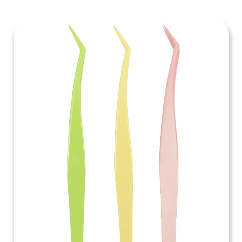 Anti-Stick Applicator No Glue Eyelashes Non Stick Coated Stainless Steel Tweezer Glue-free Eyelashes Beginner-Friendly Tools