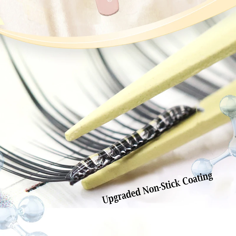 Anti-Stick Applicator No Glue Eyelashes Non Stick Coated Stainless Steel Tweezer Glue-free Eyelashes Beginner-Friendly Tools