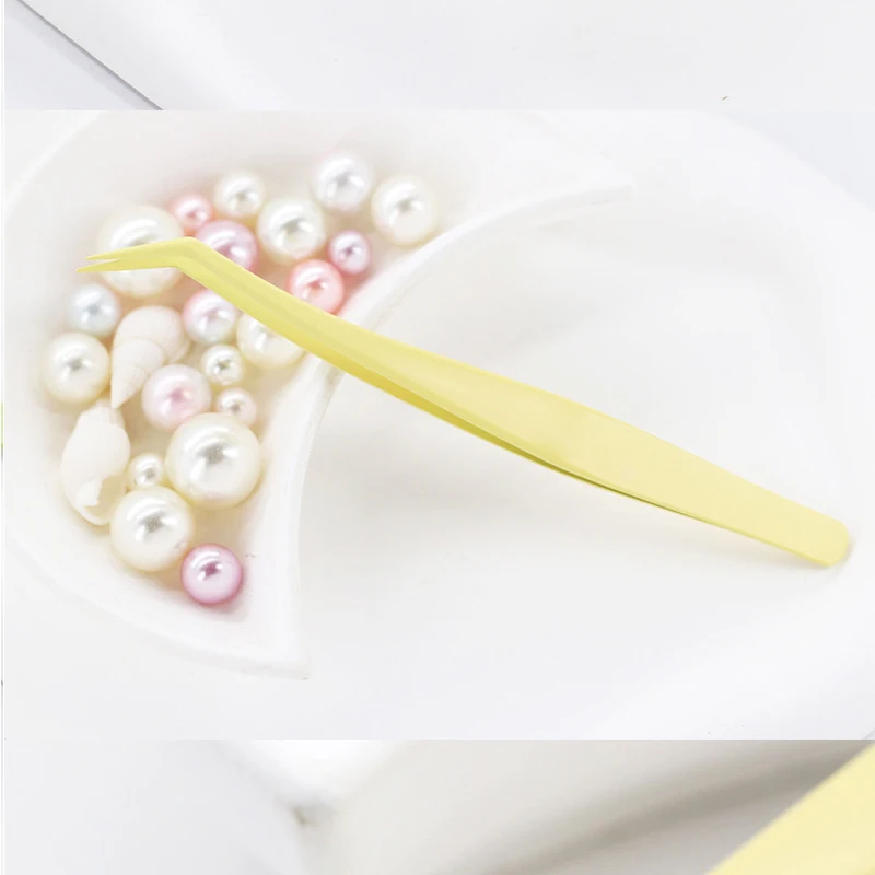 Anti-Stick Applicator No Glue Eyelashes Non Stick Coated Stainless Steel Tweezer Glue-free Eyelashes Beginner-Friendly Tools