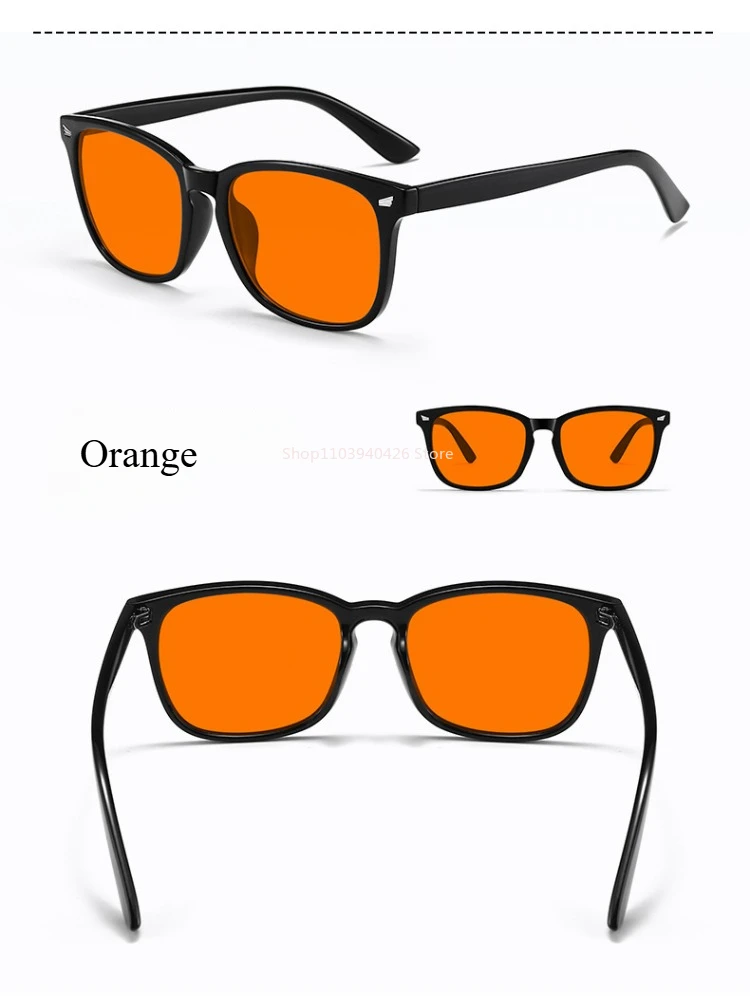 Blue Light Glasses Men Sleep Glasses For Blue Light Blocking Red Lens For Computer Gaming Reduce Eyestrain Bluelight Glasses