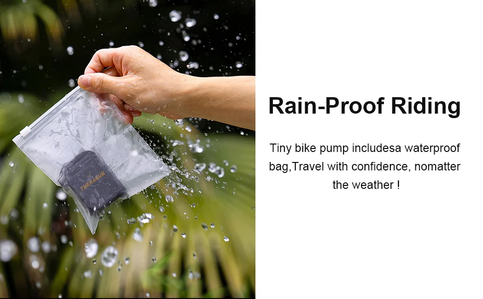 Mini Portable Bicycle Pump Rechargeable Electric Air Inflator 100PSI 5V Type-C Bike Accessories for Bike Schrader Presta Tires.