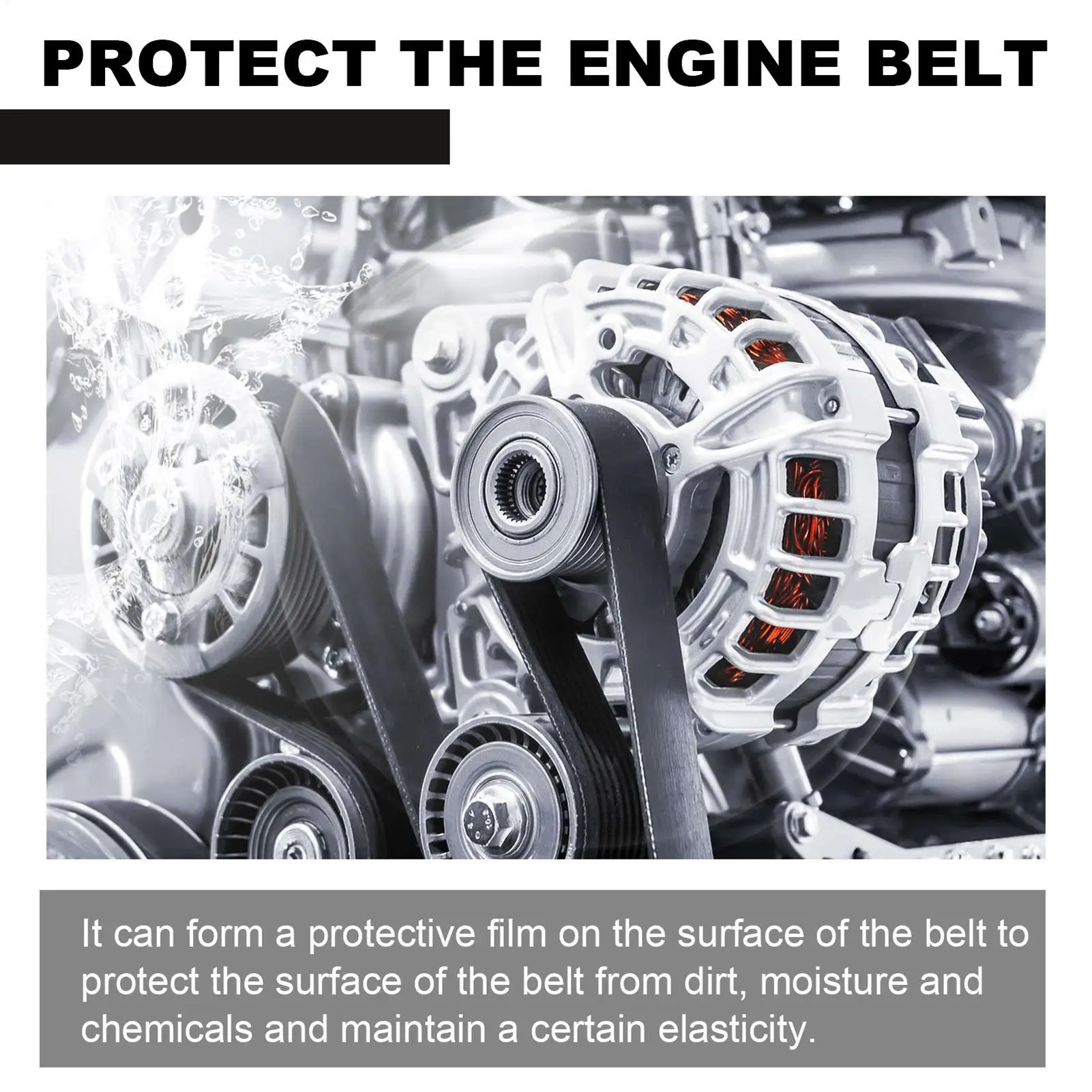 100ml Car Belt Noise Spray Prolongs Belt Life Engine Belt Silencers Spray-On Dressing Noise Lubrication Protection Friction