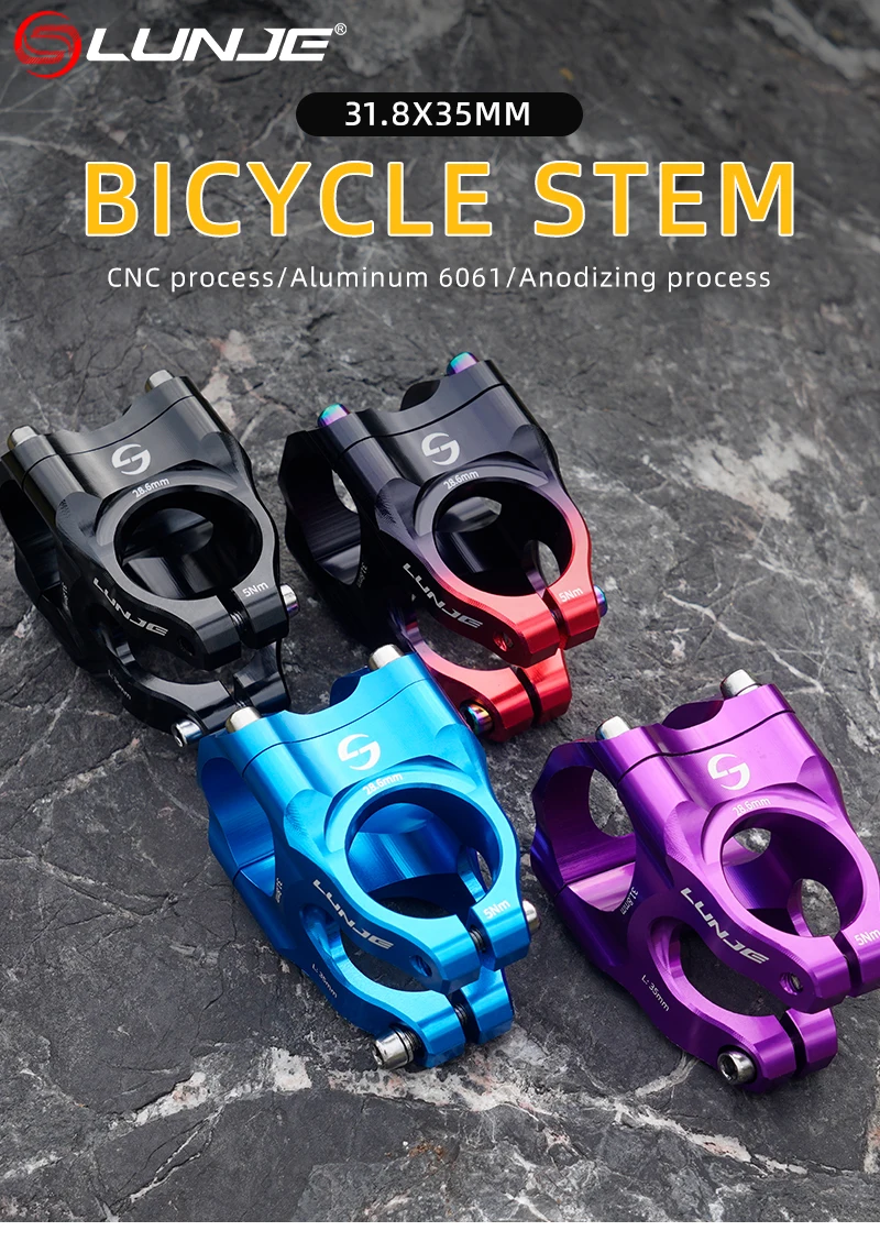 CNC Mountain Bike Stem 31.8mm MTB Road Bicycle Short Power Aluminum Alloy High Strength Climbing Riser