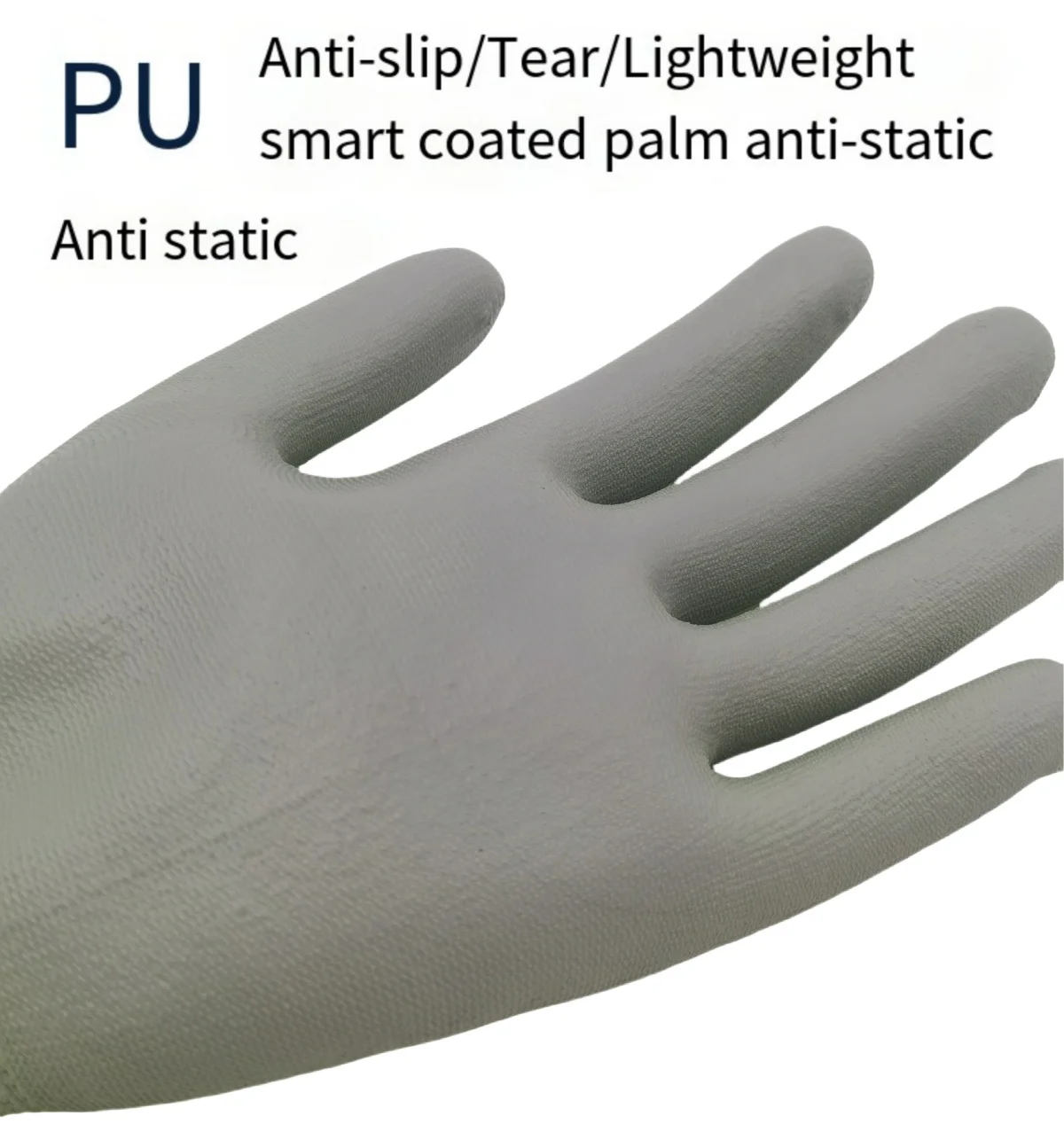 10 Pairs PU Coated Work Gloves - Lightweight, Durable Safety Gloves EN 388/ISO20471 Certified, Sizes S/M/L/XL