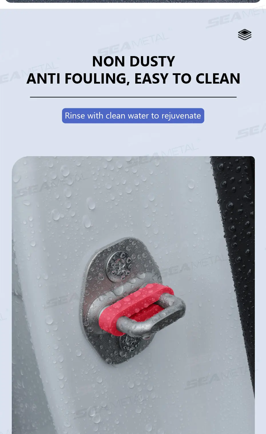 SEAMETAL Car Door Shock Absorber Universal Car Door Buckle Soundproof Deadener Damper Cushion Anti-Vibration Buffer Pad