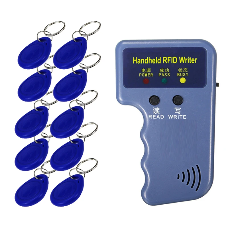 5YOA Handheld RFID ID Card Writer Copier 125KHz EM4100 5200 Duplicator T5577 Rewritable Keyfobs Tags Programmer Access Control