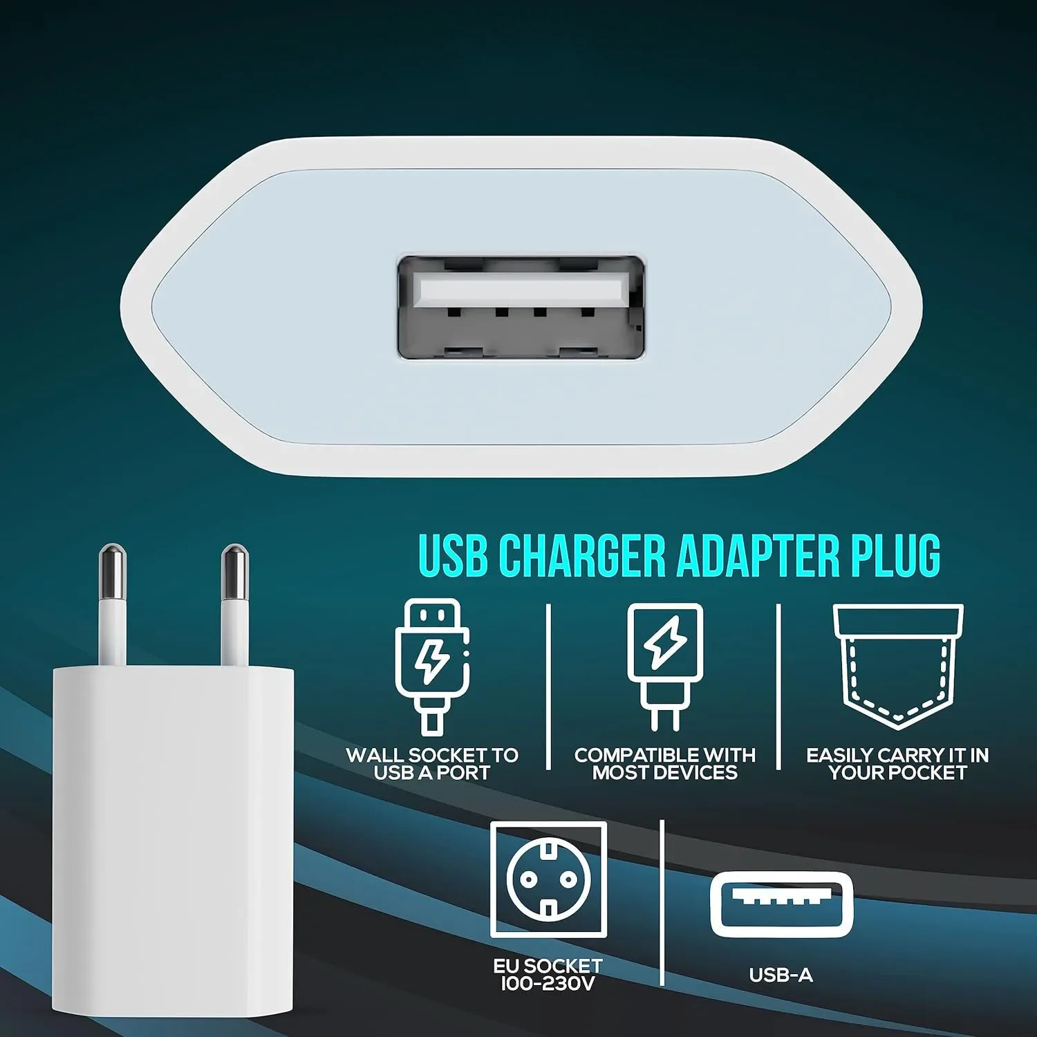 1-5Pcs Universal 5V EU Plug USB Home Travel Mobile Phone Charger For Samsung Xiaomi Redmi Huawei Charger Power Wall Adapter