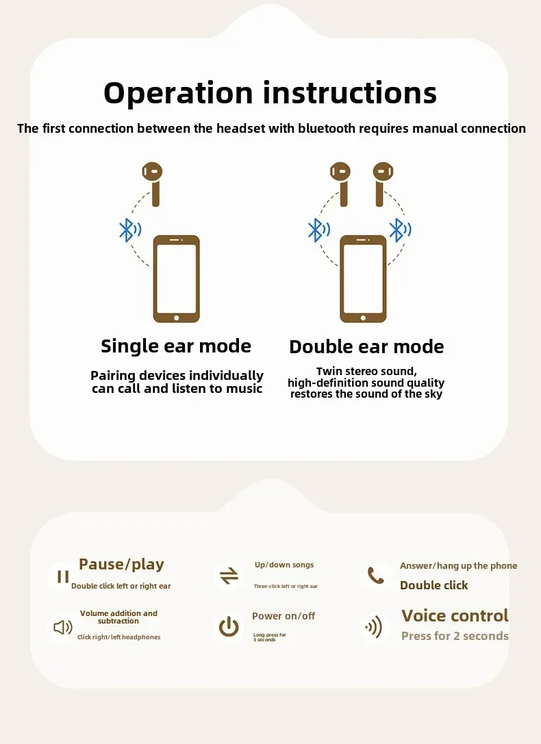 Wireless Bluetooth headphones retro camera creative battery level display music headphones long-lasting battery life