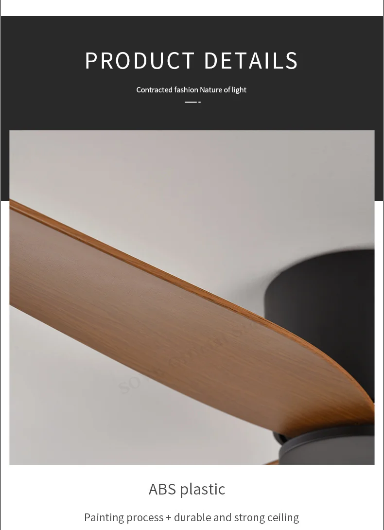 SOVE Low Floor Modern BLDC Ceiling Fan with Remote Control Household Use Ventilation Fan Motor Electric Fan Decorative Fans