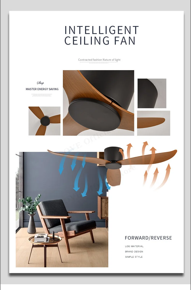SOVE Low Floor Modern BLDC Ceiling Fan with Remote Control Household Use Ventilation Fan Motor Electric Fan Decorative Fans