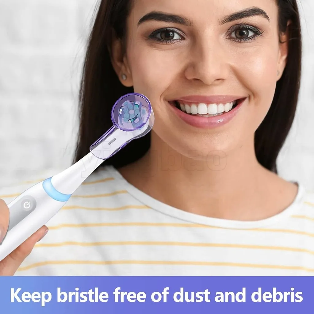 2-8Pcs Colors Toothbrush Dustproof Covers Caps Compatible with Braun Oral B & iO Series Electric Toothbrush Head Protector