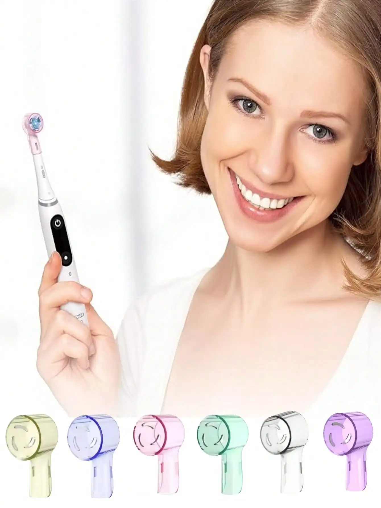 2-8Pcs Colors Toothbrush Dustproof Covers Caps Compatible with Braun Oral B & iO Series Electric Toothbrush Head Protector