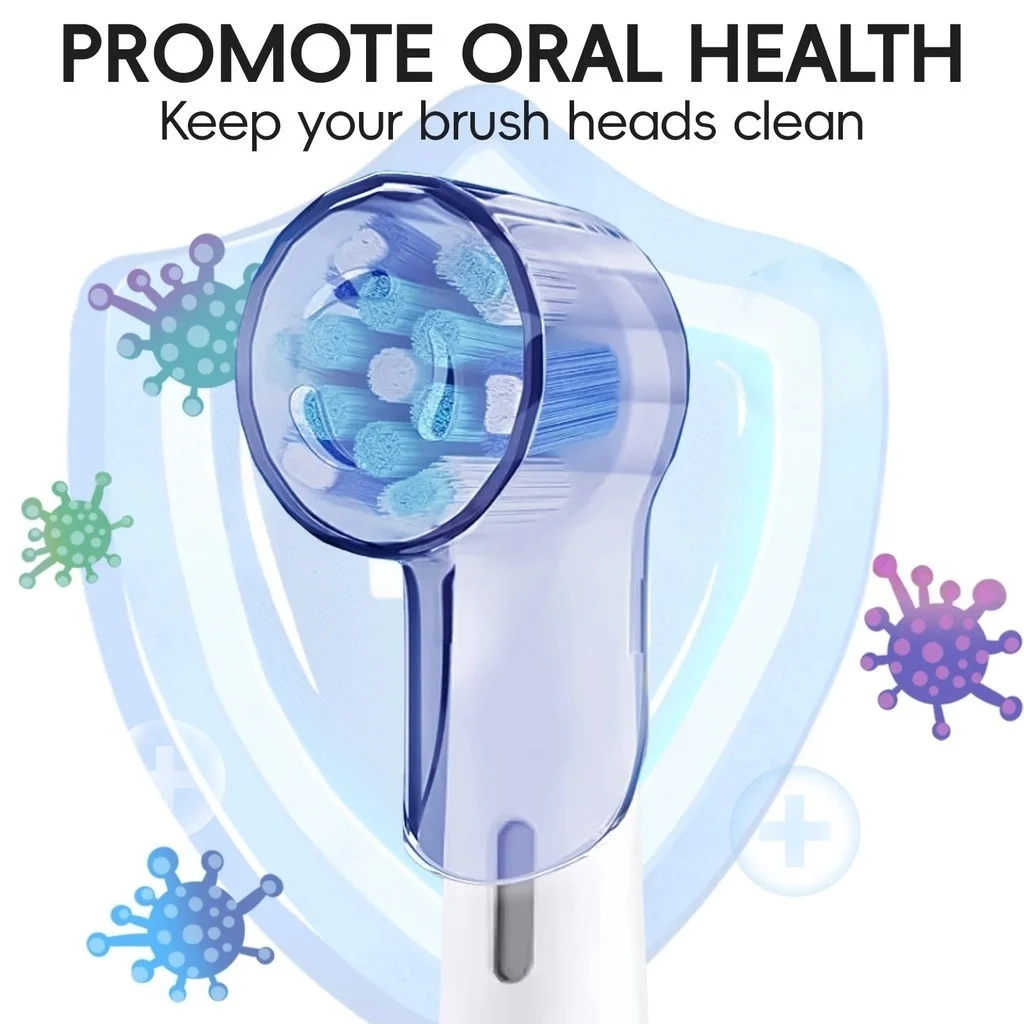 2-8Pcs Colors Toothbrush Dustproof Covers Caps Compatible with Braun Oral B & iO Series Electric Toothbrush Head Protector