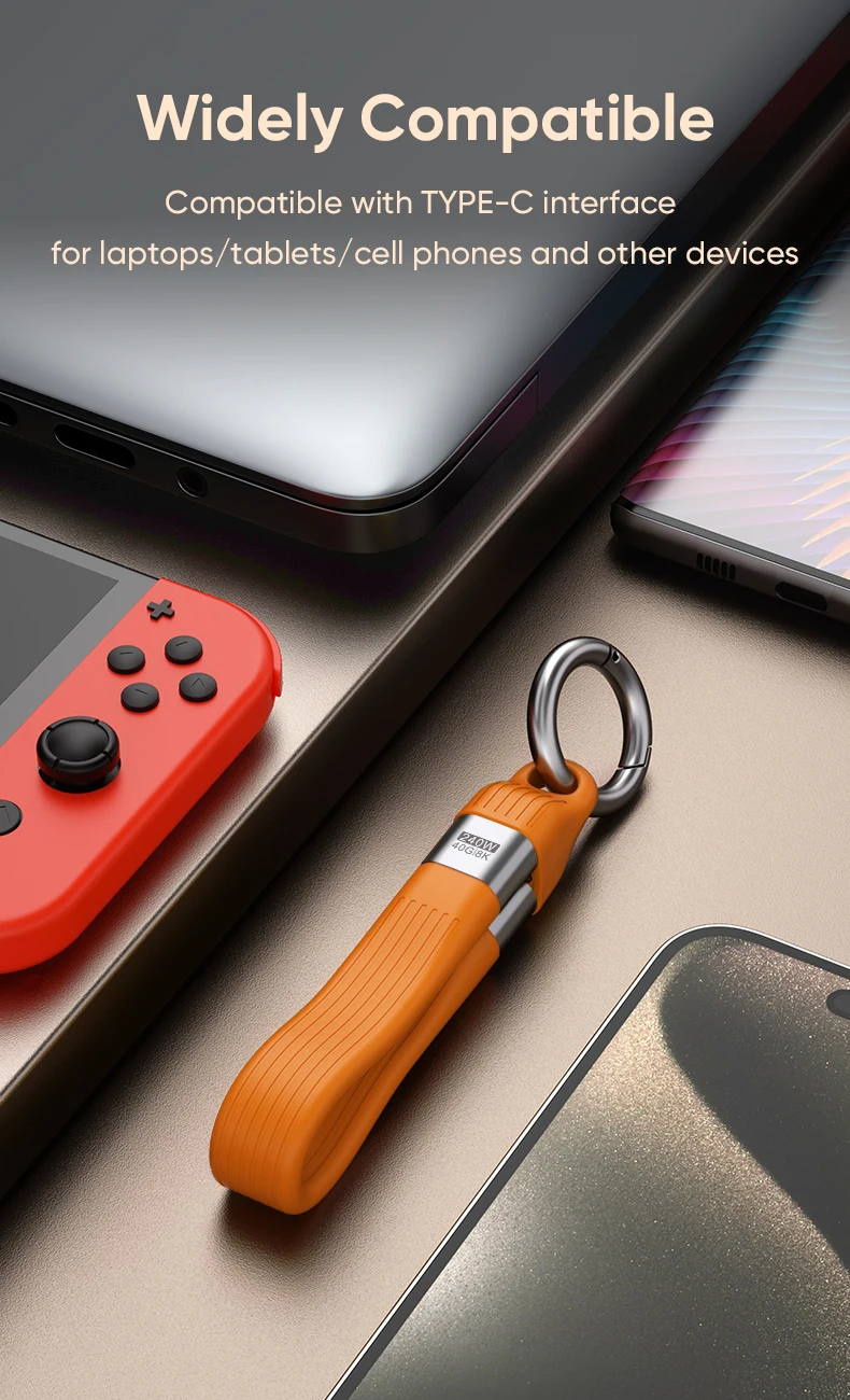USB-C to Type-C 240W USB4.0 40Gbps Cable Keychain PD3.1 5A 8K@60Hz Data Cord For TV Laptop Tablet MacBook Video Transmission﻿