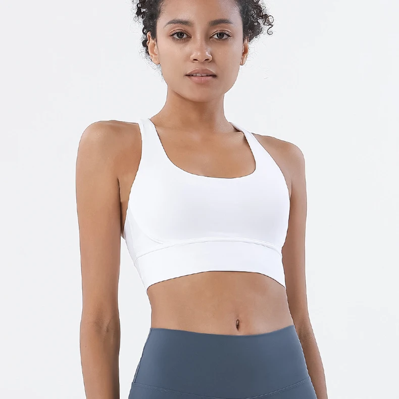 SOISOU Nylon Top Women Bra Sexy Top Woman Breathable Underwear Women Fitness Yoga Sports Bra For Women Gym 30 Colors