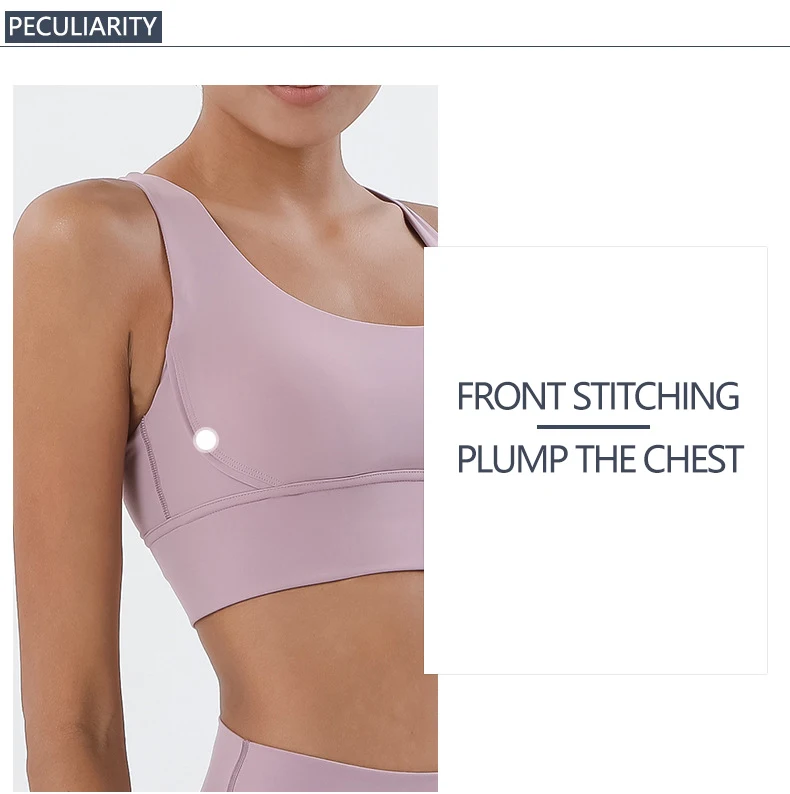 SOISOU Nylon Top Women Bra Sexy Top Woman Breathable Underwear Women Fitness Yoga Sports Bra For Women Gym 30 Colors