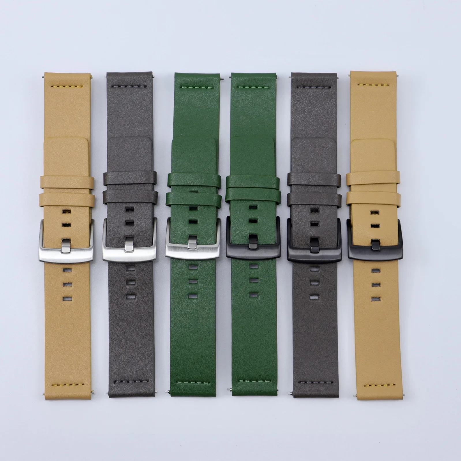 22mm 20mm High Quality Leather Watchband for Samsung Galaxy Watch 6Classic 43mm 47mm 7 6 5 4 40/44mm 5Pro 18mm Strap Quick 24mm
