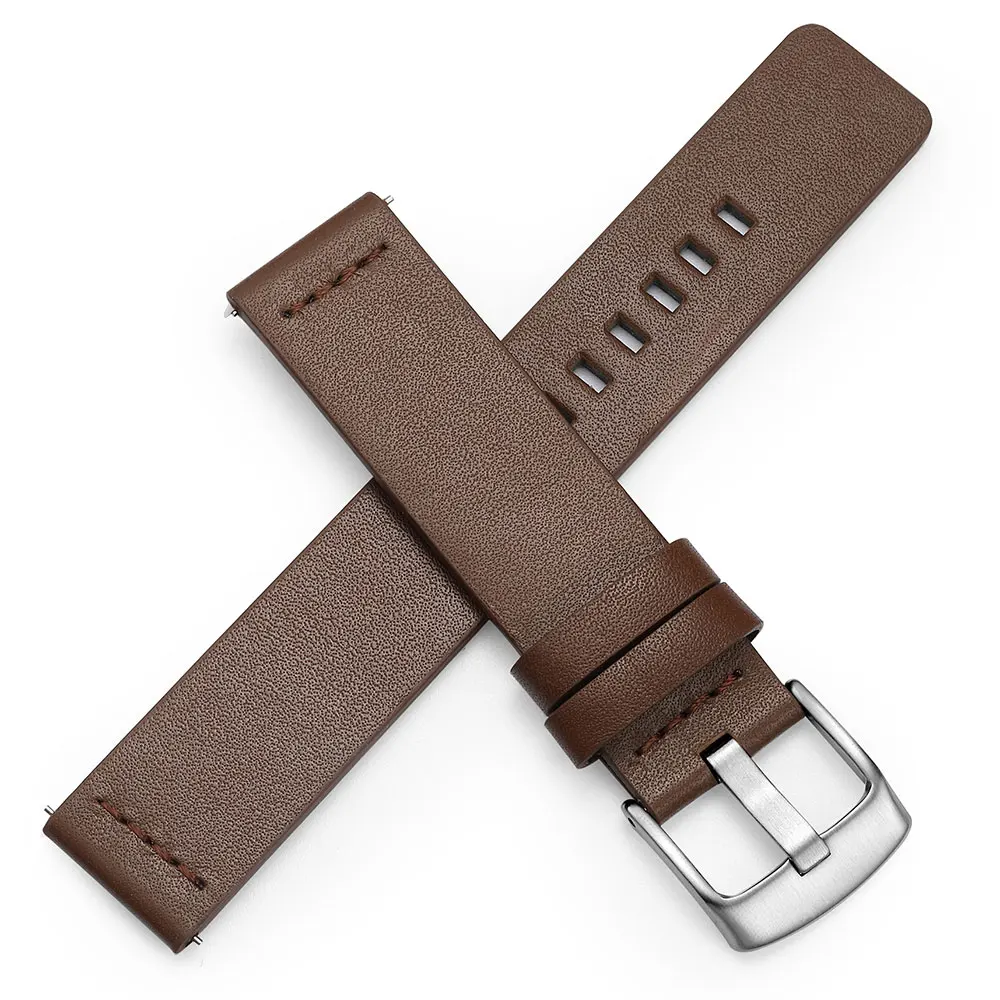 22mm 20mm High Quality Leather Watchband for Samsung Galaxy Watch 6Classic 43mm 47mm 7 6 5 4 40/44mm 5Pro 18mm Strap Quick 24mm
