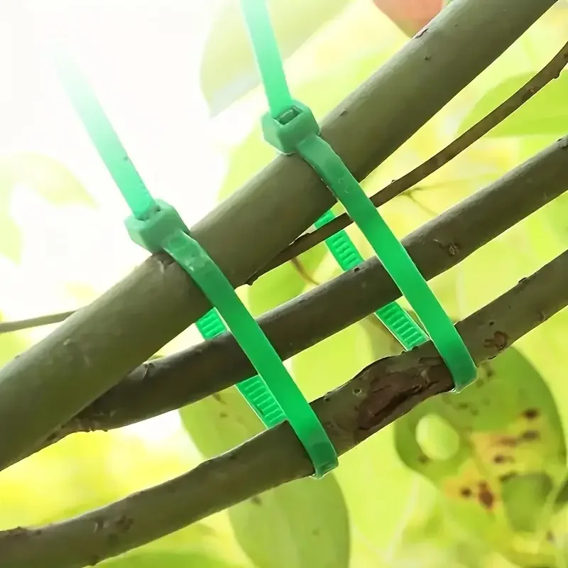 Reusable Garden Cable Ties Plant Vine Tree Shrubs Support Fastener Locking Nylon Adjustable Zipper Cables Ties Organizer Tools