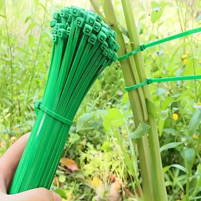 Reusable Garden Cable Ties Plant Vine Tree Shrubs Support Fastener Locking Nylon Adjustable Zipper Cables Ties Organizer Tools