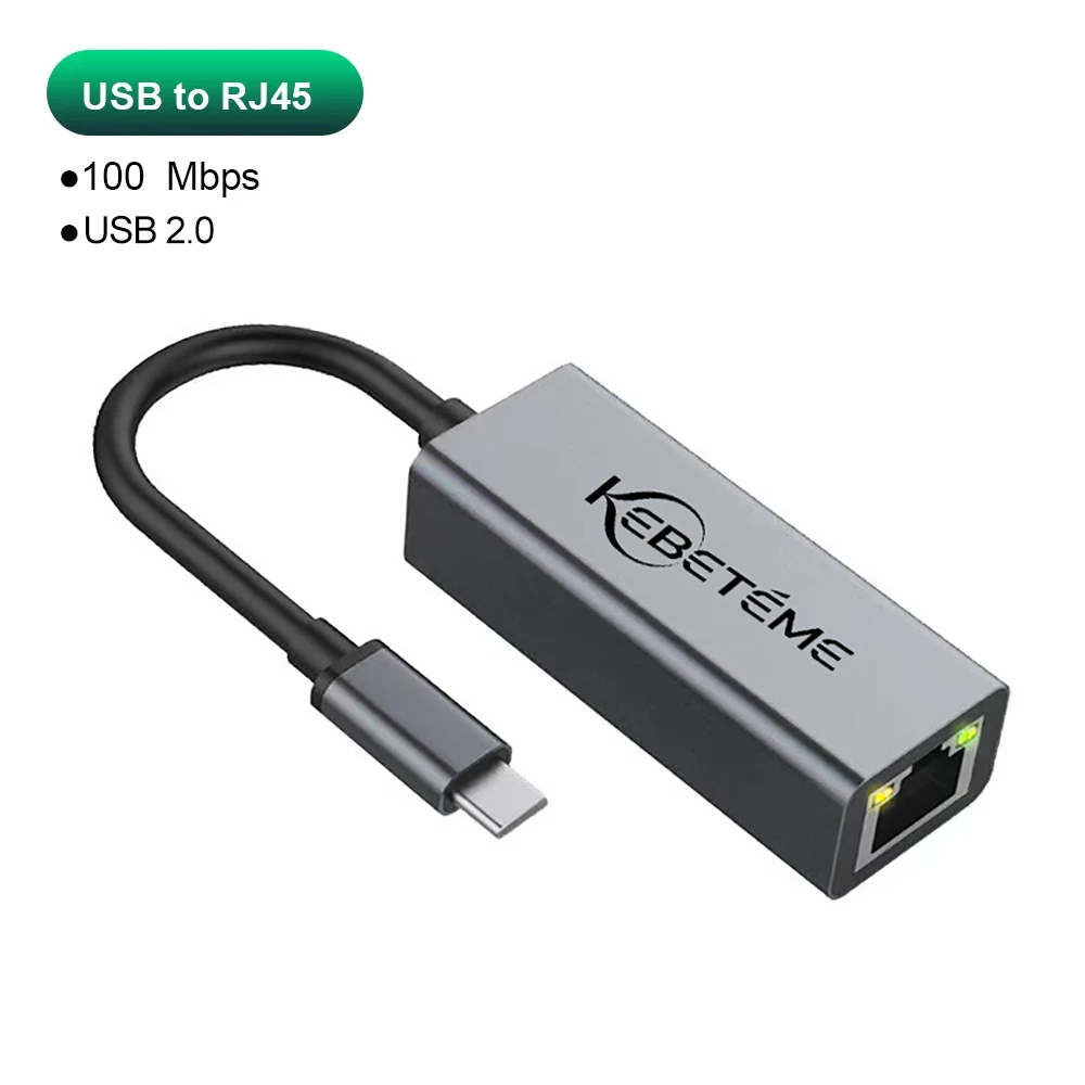 Kebidumei 1000Mbps USB Ethernet Adapter USB 3.0 Network Card to USB RJ45 Lan for PC MacBook Win 10/11 Xiaomi Ethernet USB Cable
