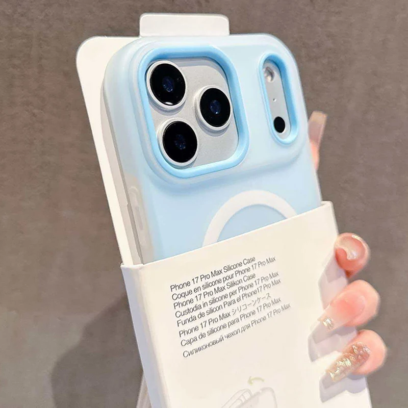 Luxury Candy Color 2 IN 1 Magnetic Case For iPhone 18 17 Air 16 15 14 13 12 11 Pro Max Plus For Magsafe Wireless Charge Cover