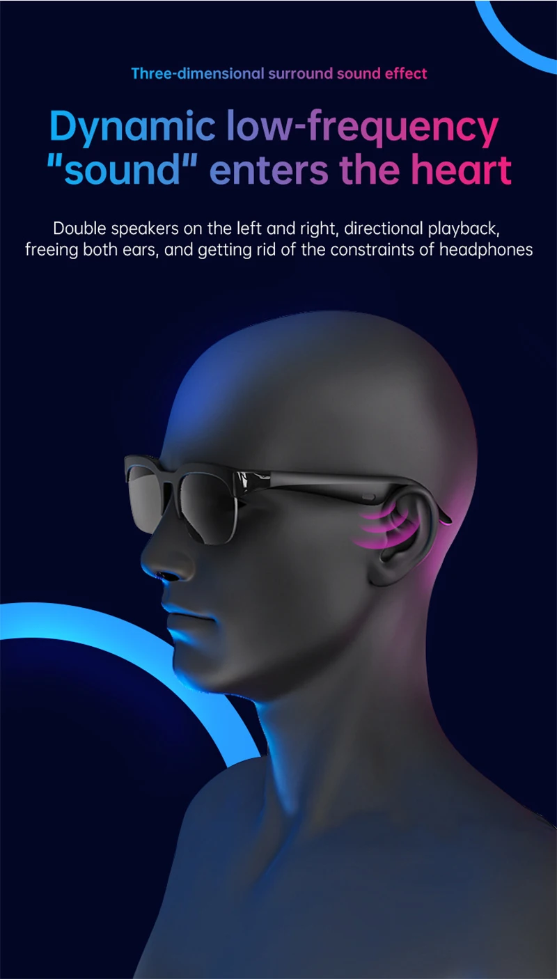 VIVO 2026 New Smart Glasses AI Translation Bluetooth Conversation Recording Listening To Music Smart Sunglasses for Men Women