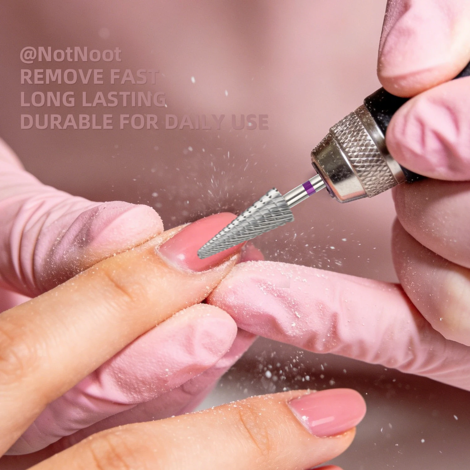 NotNoot Nail Drill Bits, 3/32'' Multi-function, Suitable for Manicure Pedicure Cuticle Gel Polishing, Right hand use only