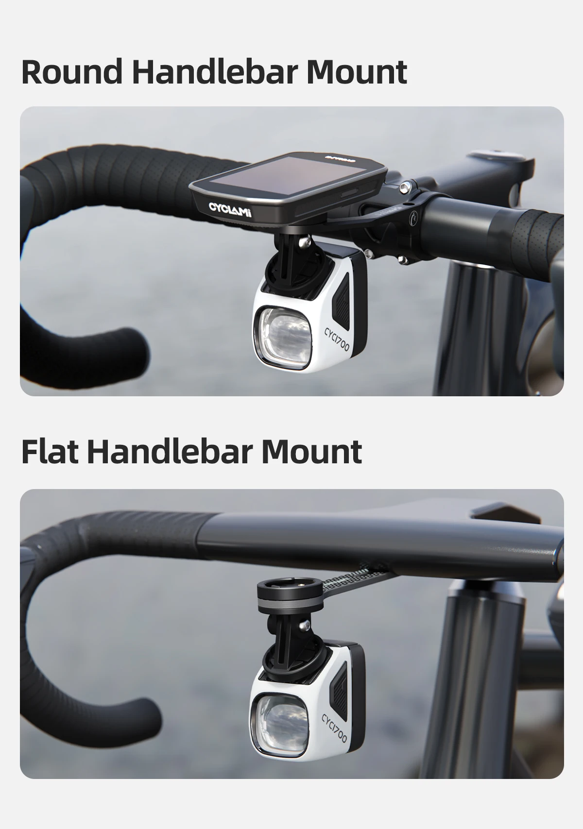 CYCLAMI CYC1700 Wireless Remote Hanging Bike Headlight High Brightness Cutoff Line Front Light 4000mAh 1700 Lumen Aluminum Alloy