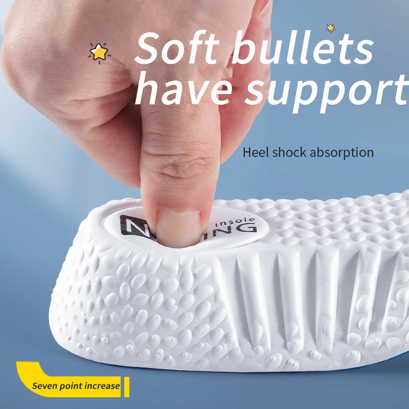 Height Increase Insoles Men Women Shoes Flat Feet Arch Support Orthopedic Insoles Sneakers Heel Lift Memory Foam Soft Shoe Pads