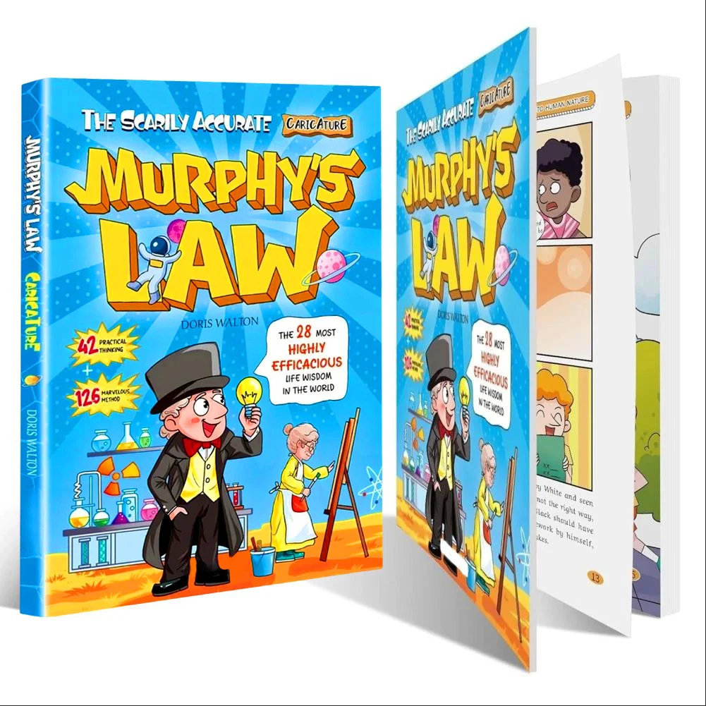 English-only Murphy's Law Learning Book For Kids 8-12 Years Old Builds Resilience