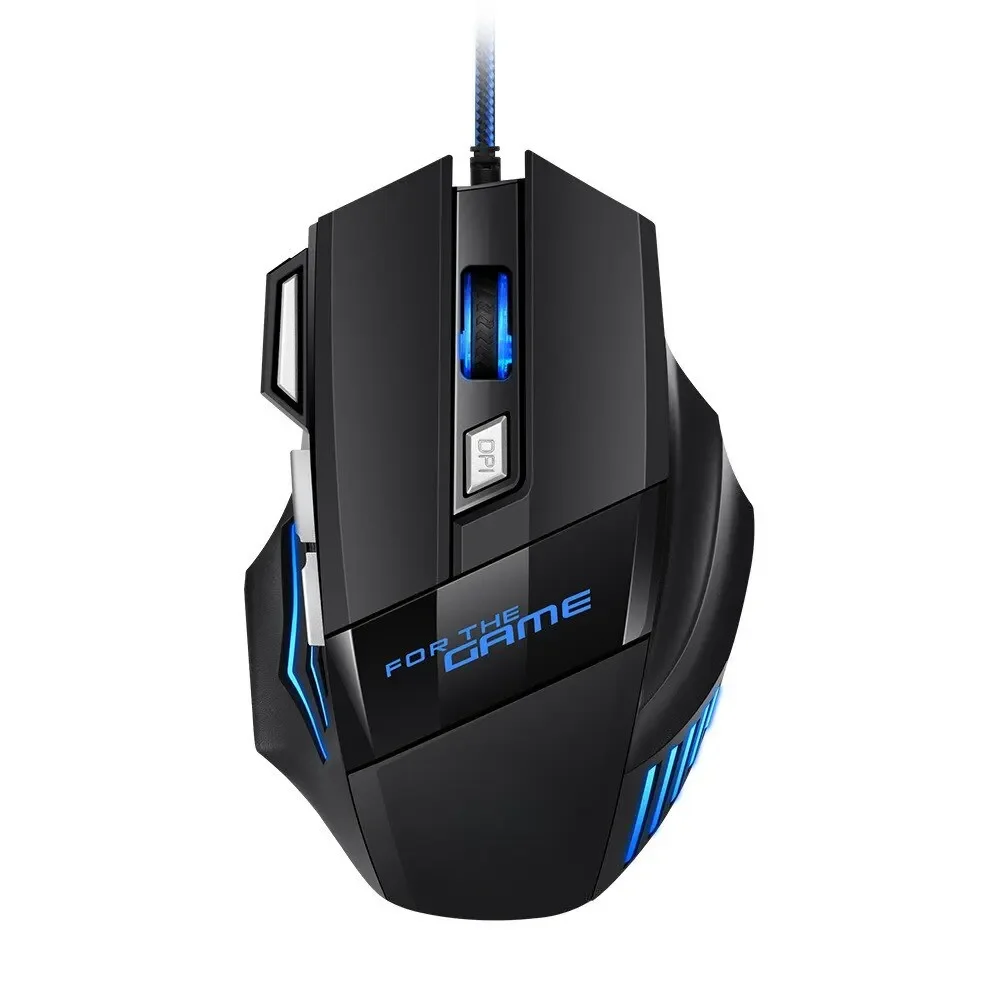 1 PC New Hyperspeed USB Gaming Mouse RGB Backlit Ergonomic Game Mice 7D Esports Wired Mouse for Laptop PC Gamer