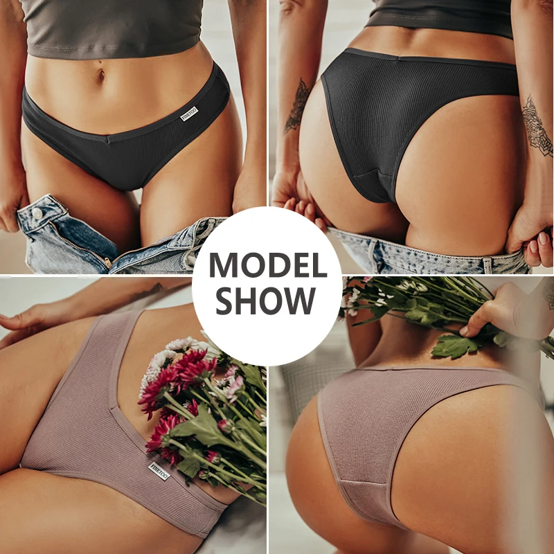 3Pcs/Set Cotton Women Briefs Sexy Low Rise Panties Female Seamless Underwear Breathable Underpants Girls M-XL Intimates Lingerie