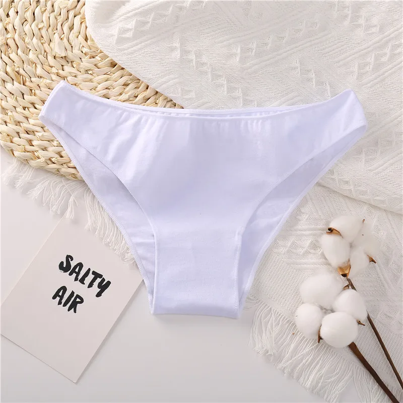 FINETOO M-2XL Women Cotton Underwear 3Pcs/set Comfortable Panties Ladies Plus Size Underpants Solid Color Briefs Female Lingerie