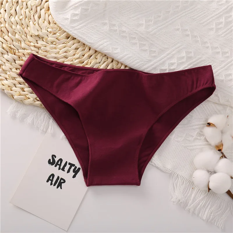 FINETOO M-2XL Women Cotton Underwear 3Pcs/set Comfortable Panties Ladies Plus Size Underpants Solid Color Briefs Female Lingerie
