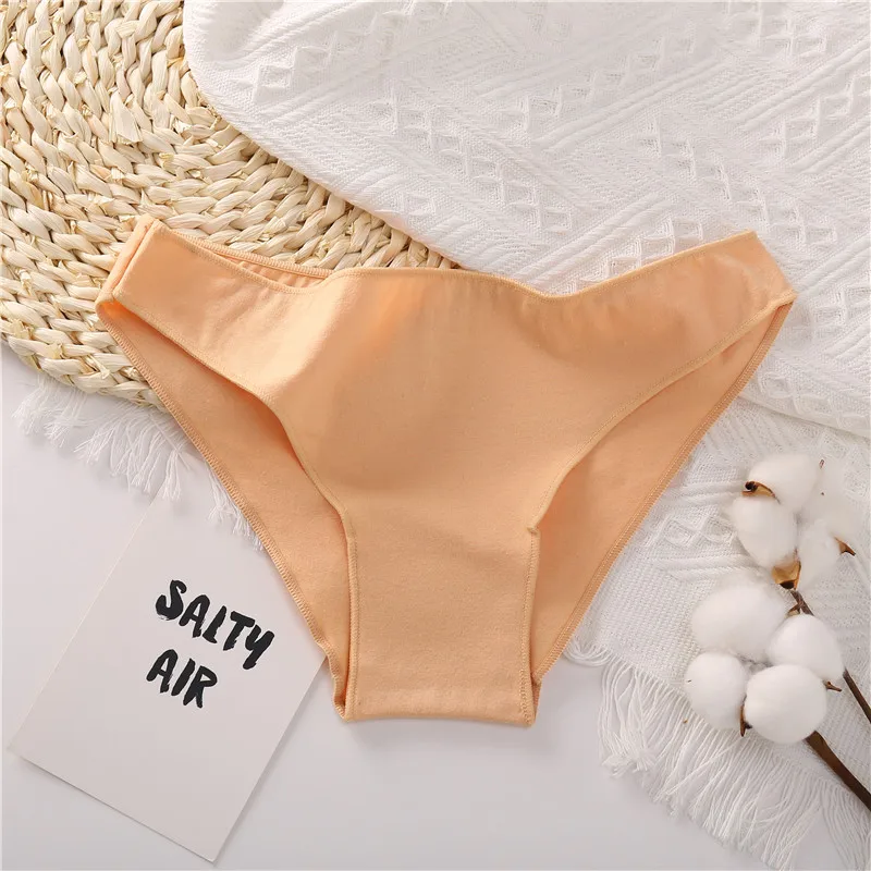 FINETOO M-2XL Women Cotton Underwear 3Pcs/set Comfortable Panties Ladies Plus Size Underpants Solid Color Briefs Female Lingerie
